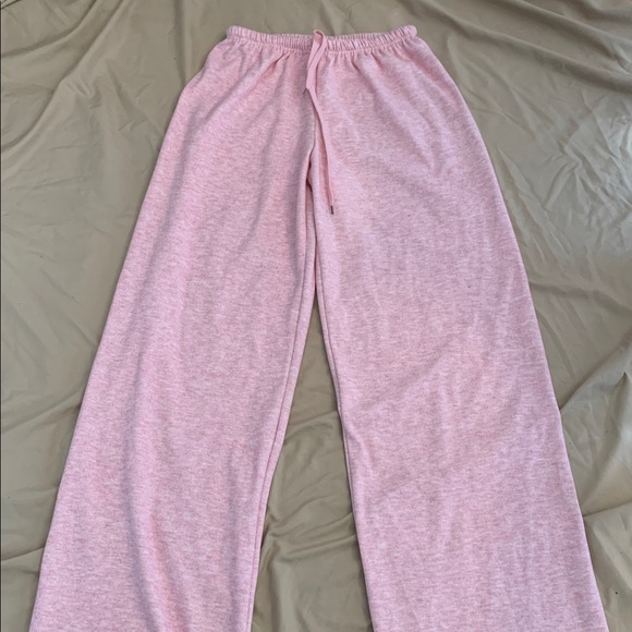 SHEIN Baby Pink Wide Leg Sweatpants - Picture 3 of 6